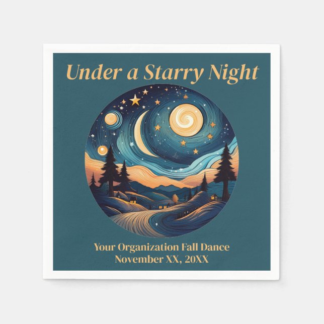 Under a Starry Night Napkin (Front)