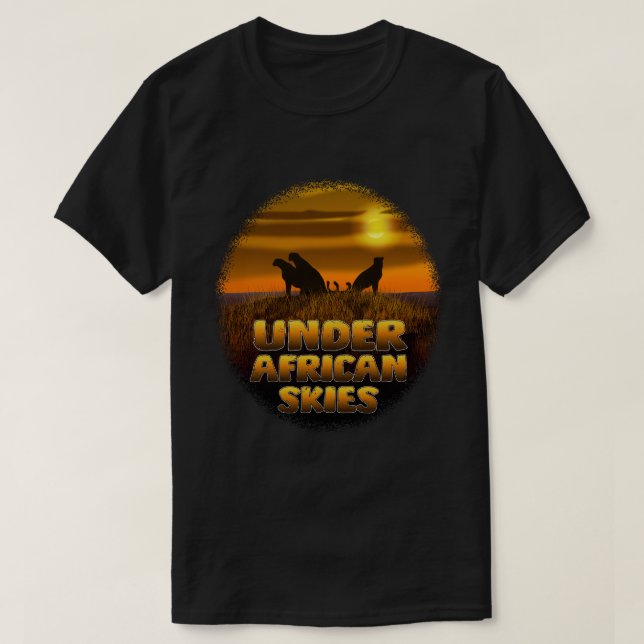 Under African Skies | Sunset Safari Cheetah T-Shirt (Design Front)