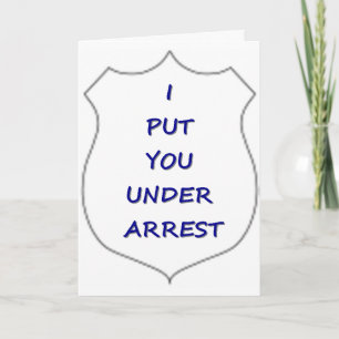 UNDER ARREST/HELD CAPTIVE FOR CHRISTMAS LOVE HOLIDAY CARD