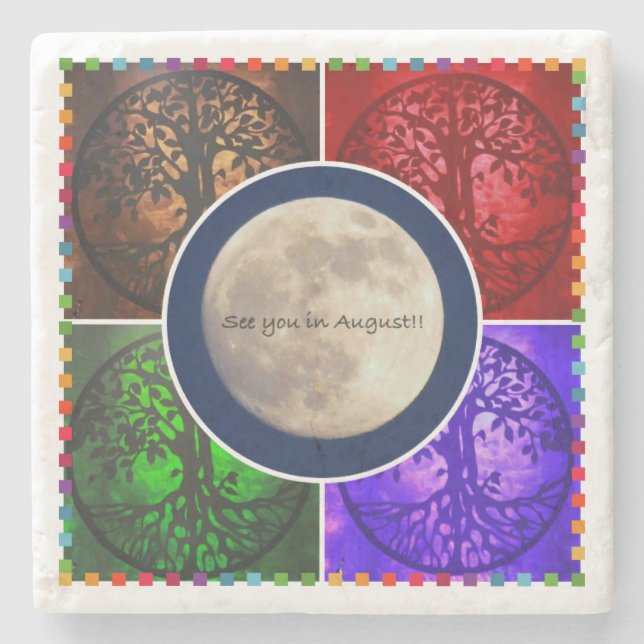 Under August Skies... Stone Coaster (Front)