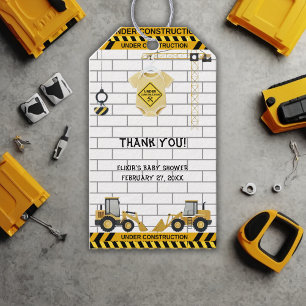 Under Construction Baby Clothes Baby Shower Gift Tags