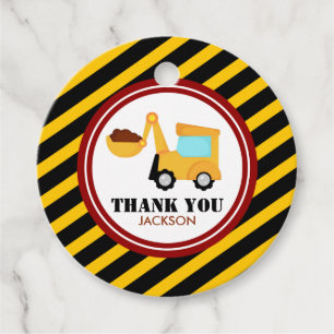 UNDER CONSTRUCTION Birthday Baby Shower Favour Tags