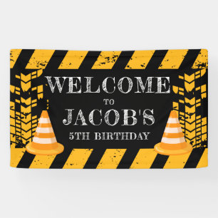 Under Construction Birthday Welcome Banner