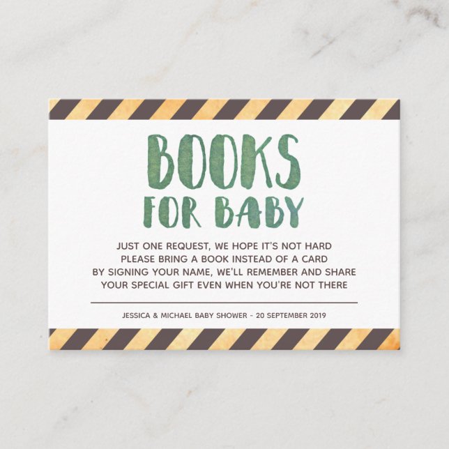 Under Construction Books for Baby Enclosure Card (Front)
