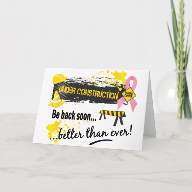 Under Construction Breast Cancer Card (Front)