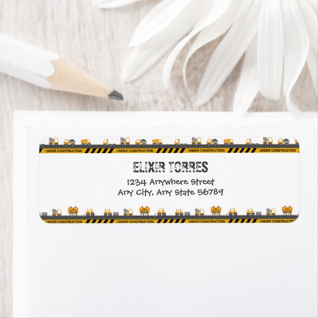 Under Construction Bulldozer Baby Shower (Insitu)