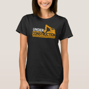 Under Construction Concrete Pump Operator Builder  T-Shirt