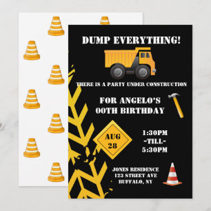 Under Construction Dump Truck Birthday Party