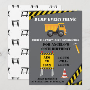 Under Construction Dump Truck Birthday Party