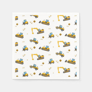 Under Construction Dump Trucks Party Decorations Napkin