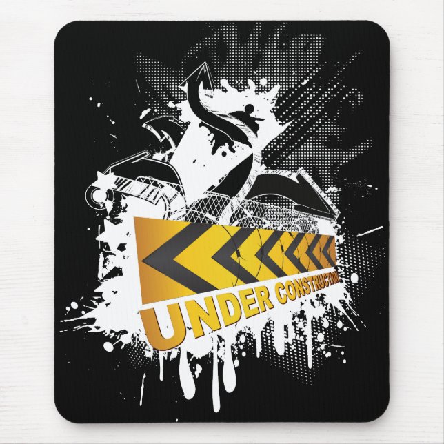Under Construction Mouse Mat (Front)