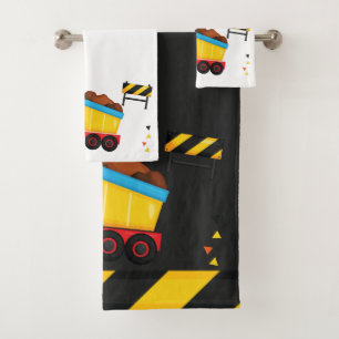 Under Construction Personalised Bath Towel Set