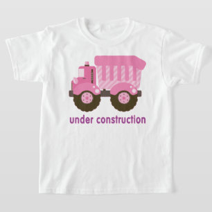 Under Construction Pink Truck T-Shirt