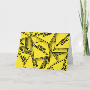 Under Construction Signs Card