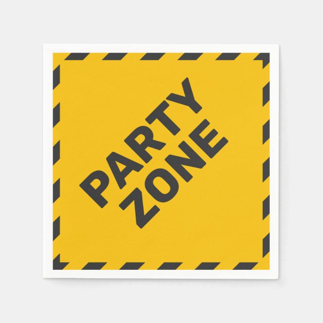 Under Construction Street Sign Graphic Napkin (Front)