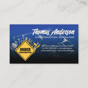 Under Construction Tools   Blueprints Business Card