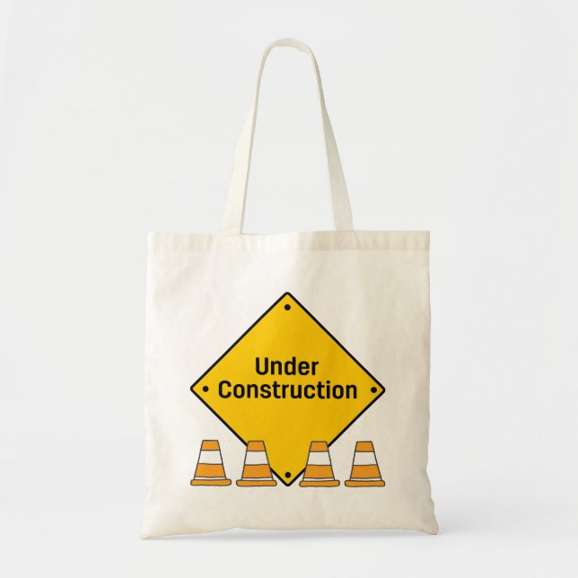 Under Construction with Cones Tote Bag (Front)