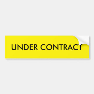 UNDER CONTRACT Real Estate Bumper Sticker for Sign