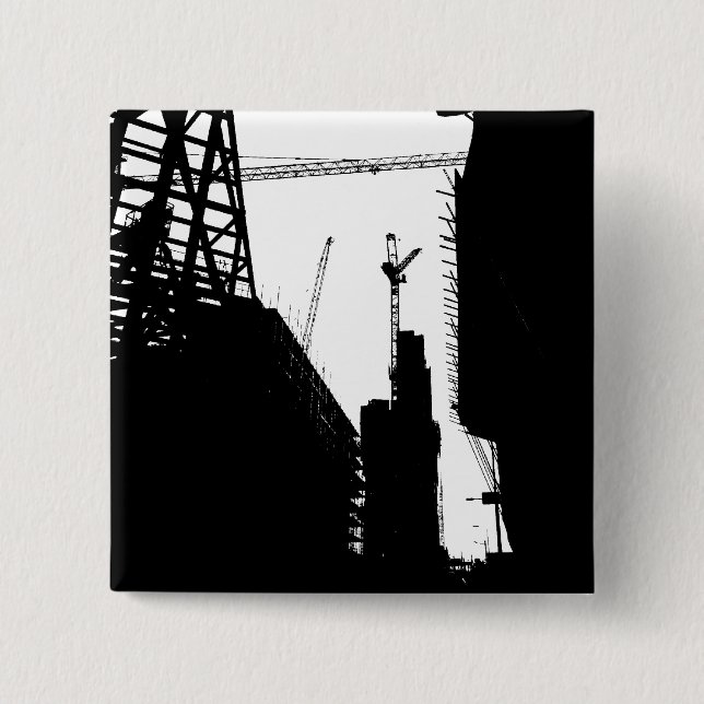 Under Contruction 15 Cm Square Badge (Front)