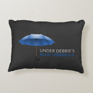 Under Debbie's Blue Umbrella Decorative Cushion