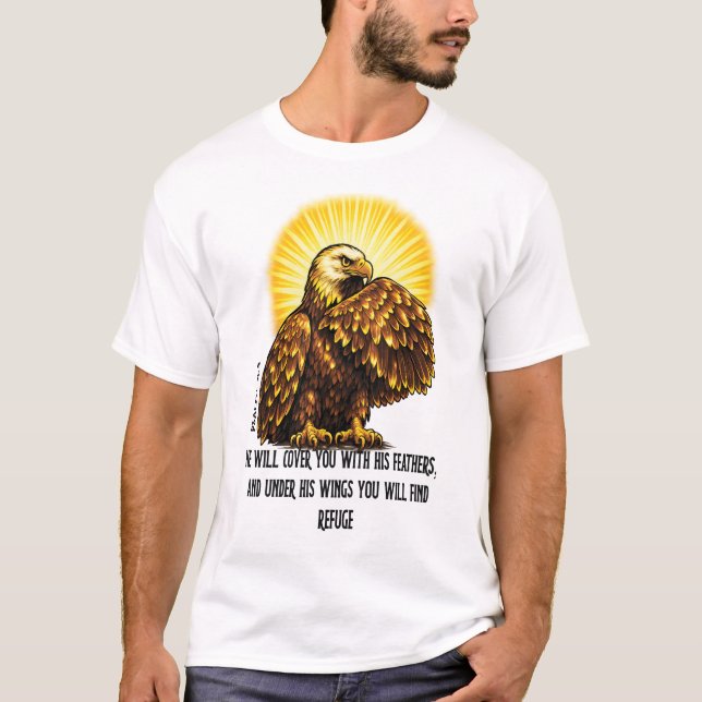 Under Eagles Wings Christian Tshirt (Front)