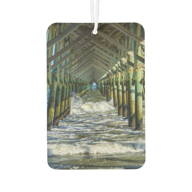 Under Folly Beach Pier Car Air Freshener (Back)