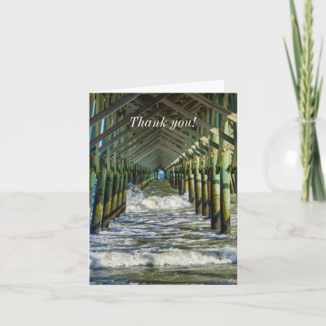 Under Folly Beach Pier Thank You Card (Front)