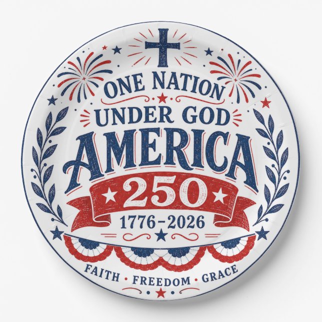 Under God Paper Plate (Front)
