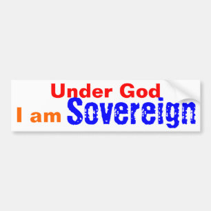 Under God Sovereign bumper sticker