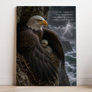 Under His Wings Psalm 91 Christian Art Canvas Print