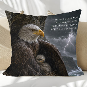 Under His Wings Psalm 91 Christian Art Cushion