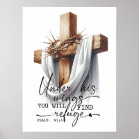 Under His Wings Scripture Art – Psalm 91:4