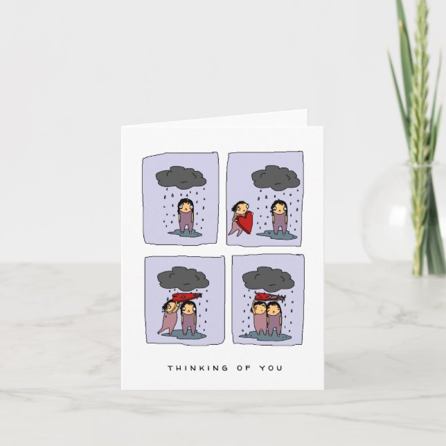 Under My Umbrella | Cute Sympathy Card (Front)