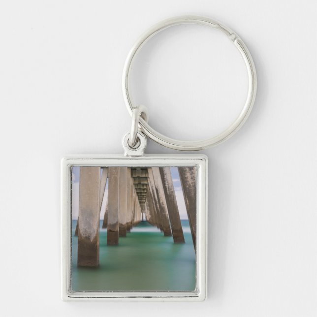 Under Navarre Beach Pier Key Ring (Front)