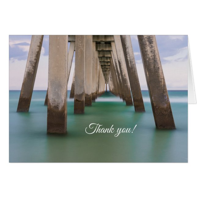 Under Navarre Beach Pier Thank you Card (Front Horizontal)