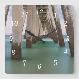 Under Navarre Beach Pier Wall Clock