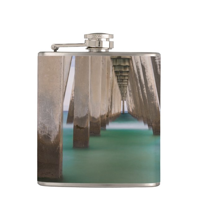 Under Navarre Beach Pierr Hip Flask (Front)