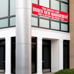 Under new management business signage banner