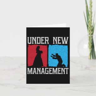 Under New Management Groom Wedding Bachelor Party  Card
