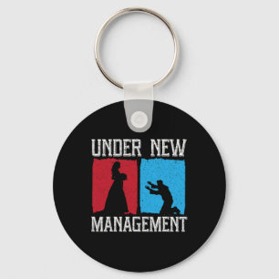 Under New Management Groom Wedding Bachelor Party  Key Ring