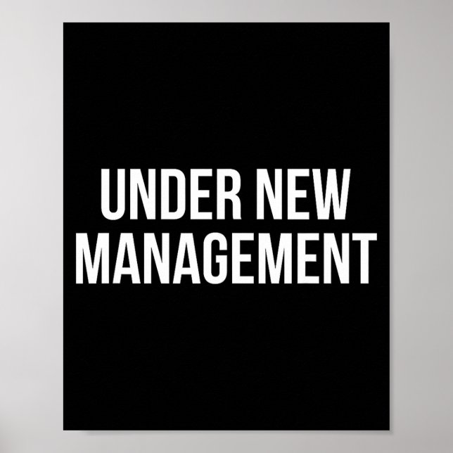 Under New Management  Poster (Front)