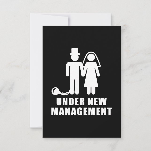 Under new management wedding bachelor party (Front)