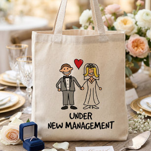 Under New Management Wedding Reception Favour - Mini Tote Bag