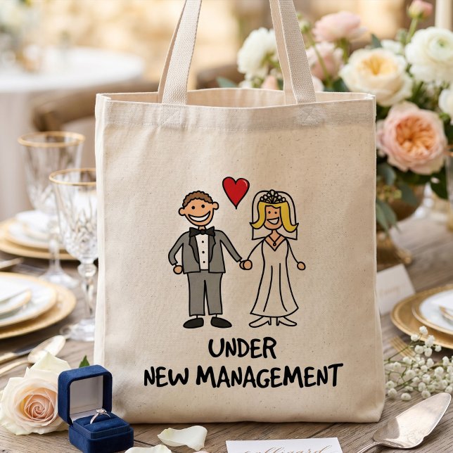 Under New Management Wedding Reception Favour - Mini Tote Bag (Creator Uploaded)