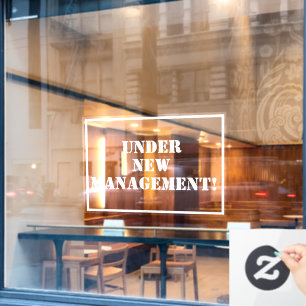 Under New Management Window Cling