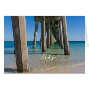 Under Pensacola Beach Pier Thank You Card