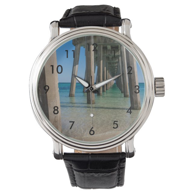 Under Pensacola Beach Pier Wrist Watch (Front)