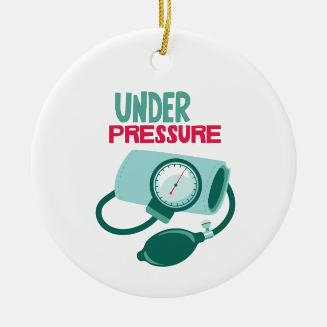 Under Pressure Ceramic Tree Decoration (Front)