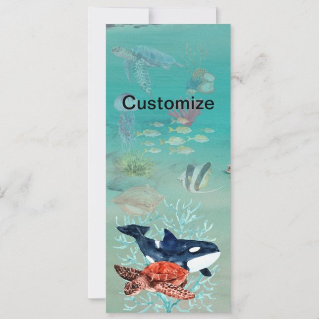 Under Sea Marine life Book Mark (Front)