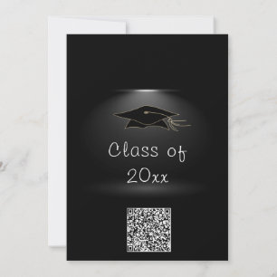 Under Spotlight Graduation Invitation with QR Code